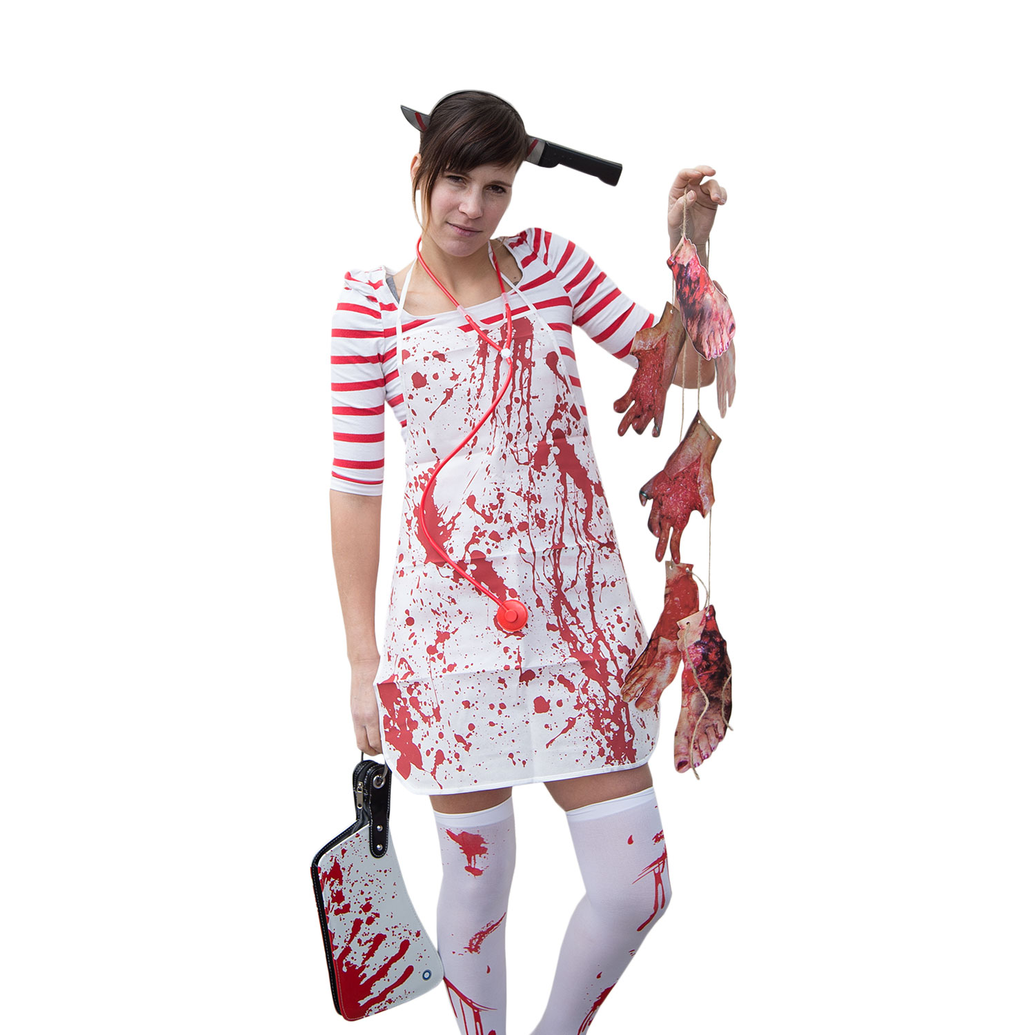 Messer Im Kopf Haarreif – Grusel-Accessoire Für Halloween, Mottoparty & Karneval, Einheitsgröße Für Erwachsene