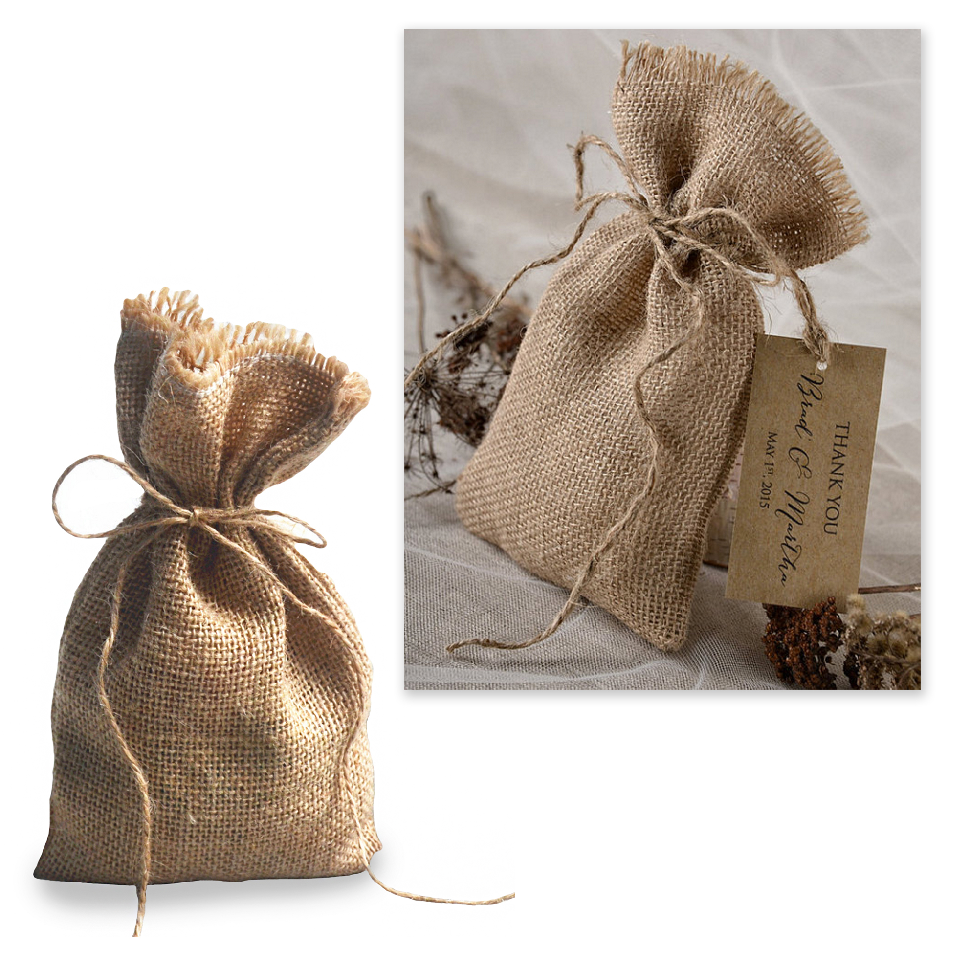 Jutesäckchen Jutebeutel Stoffbeutel Natur Säckchen Geschenksäckchen Sack Beutel - Bild 2 von 3