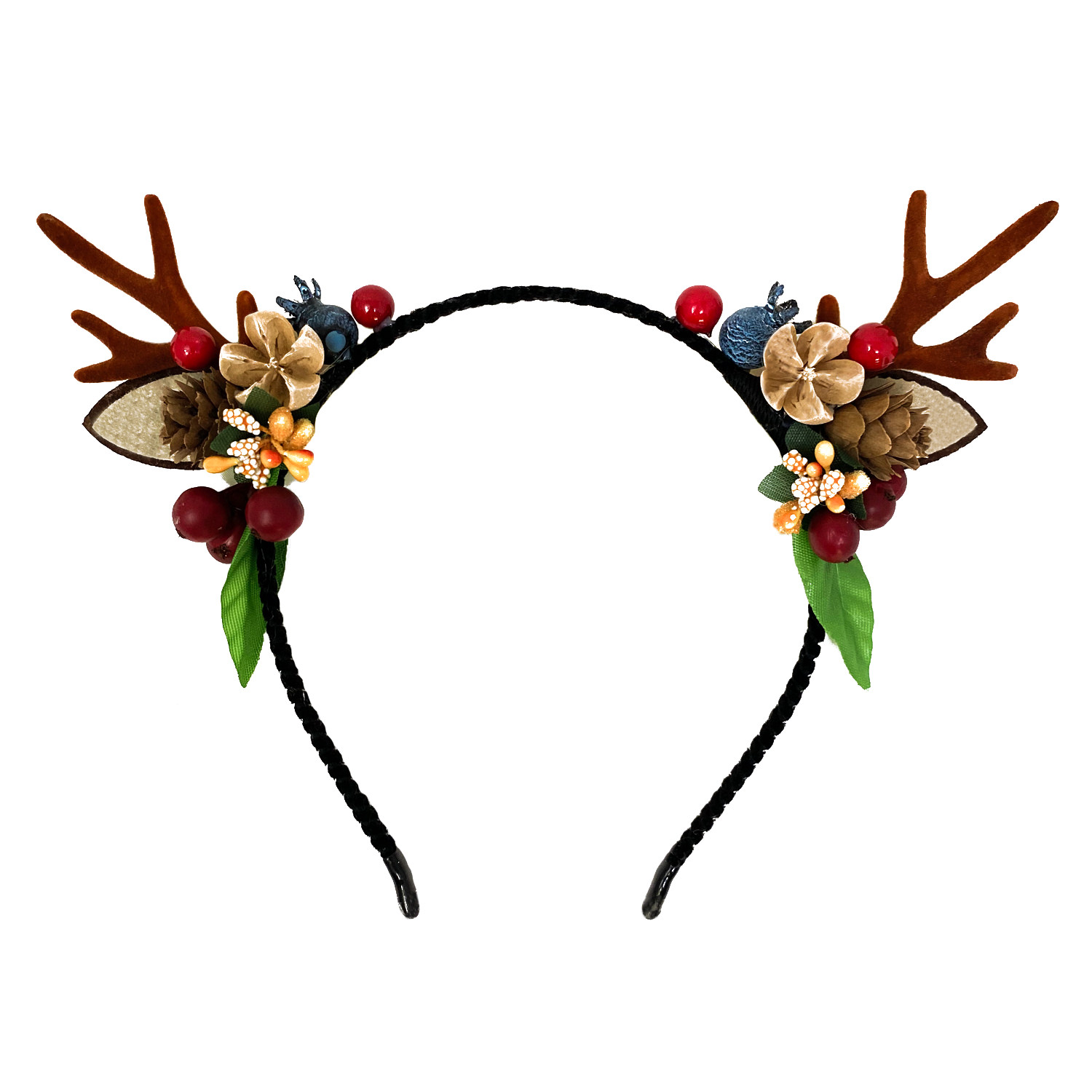 Quilax Rentier Haarreifen 2-tlg. - Glitzer Reh Haarreif Für Weihnachten